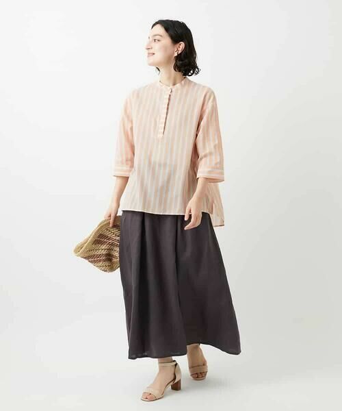 Maison de CINQ / メゾン ドゥ サンク ロング・マキシ丈スカート | カラーリネン製品洗いスカート | 詳細18