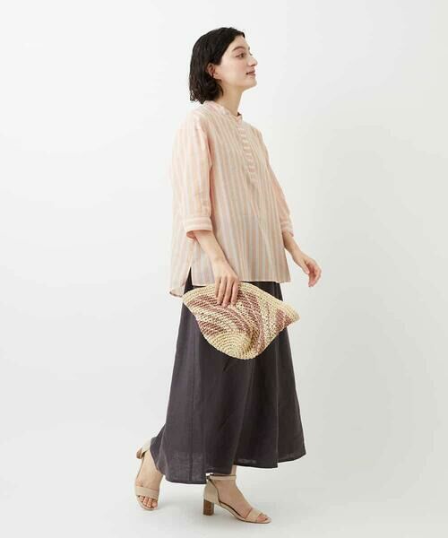 Maison de CINQ / メゾン ドゥ サンク ロング・マキシ丈スカート | カラーリネン製品洗いスカート | 詳細20
