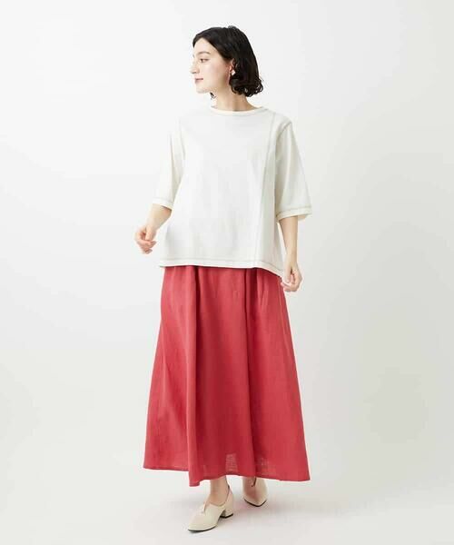 Maison de CINQ / メゾン ドゥ サンク ロング・マキシ丈スカート | カラーリネン製品洗いスカート | 詳細24