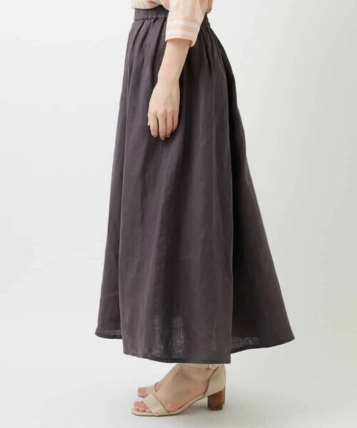 Maison de CINQ / メゾン ドゥ サンク ロング・マキシ丈スカート | カラーリネン製品洗いスカート | 詳細6