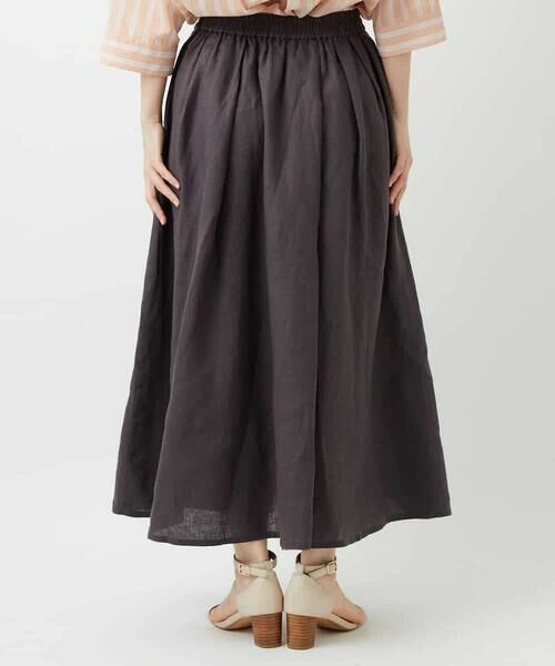 Maison de CINQ / メゾン ドゥ サンク ロング・マキシ丈スカート | カラーリネン製品洗いスカート | 詳細7
