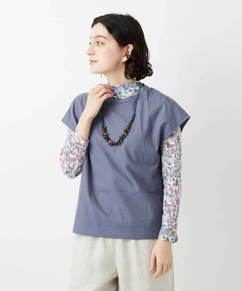 Maison de CINQ / メゾン ドゥ サンク カットソー | クールローレルスリーブレスカットソー | 詳細4