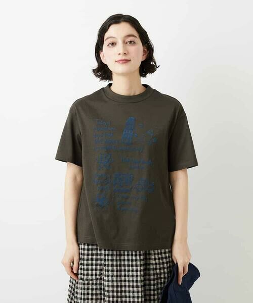 Maison de CINQ / メゾン ドゥ サンク カットソー | [日本製]天竺シルケットカットソー（カーキ）