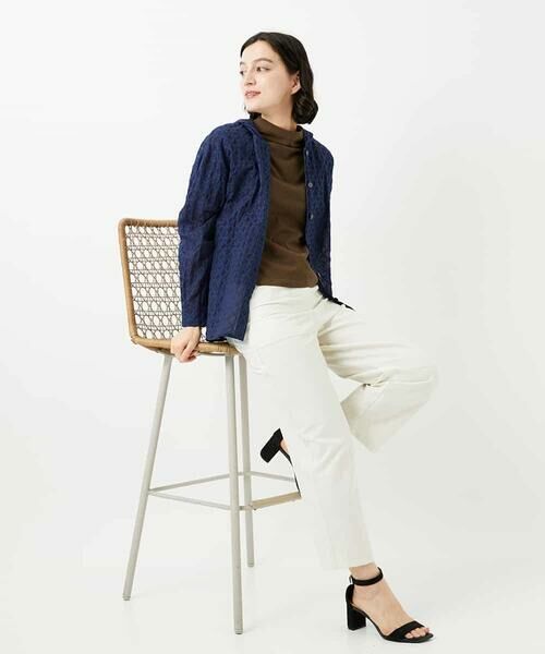 Maison de CINQ / メゾン ドゥ サンク カットソー | [日本製]綿麻ボトルネック天竺カットソー | 詳細13