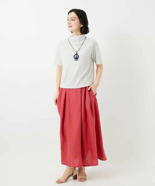 Maison de CINQ / メゾン ドゥ サンク カットソー | [日本製]綿麻ボトルネック天竺カットソー | 詳細17