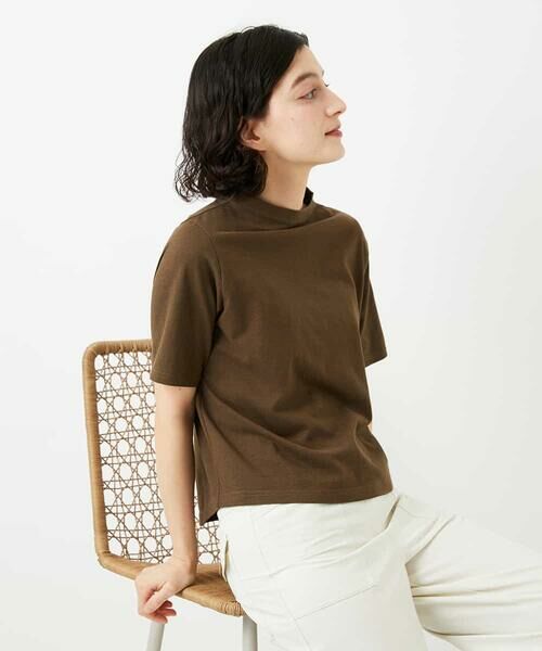 Maison de CINQ / メゾン ドゥ サンク カットソー | [日本製]綿麻ボトルネック天竺カットソー | 詳細2