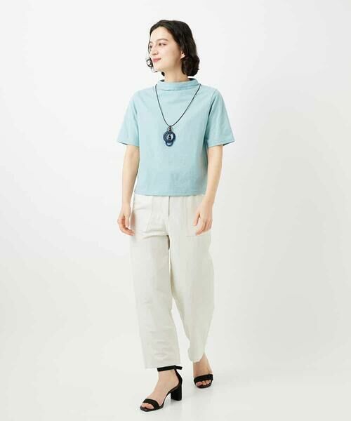 Maison de CINQ / メゾン ドゥ サンク カットソー | [日本製]綿麻ボトルネック天竺カットソー | 詳細4