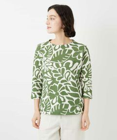 Maison de CINQ / メゾン ドゥ サンク カットソー | [日本製]ボタニカルフワラープリントカットソー