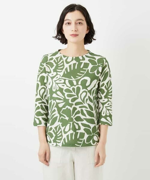 Maison de CINQ / メゾン ドゥ サンク カットソー | [日本製]ボタニカルフワラープリントカットソー | 詳細3