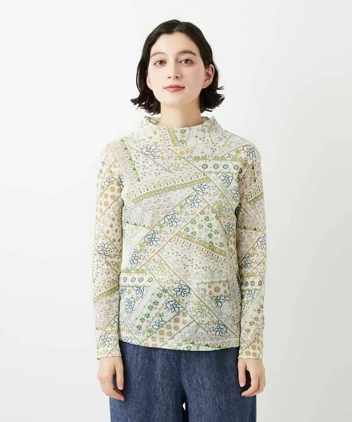 Maison de CINQ / メゾン ドゥ サンク カットソー | エスニック柄プリントハイネックプルオーバー | 詳細2