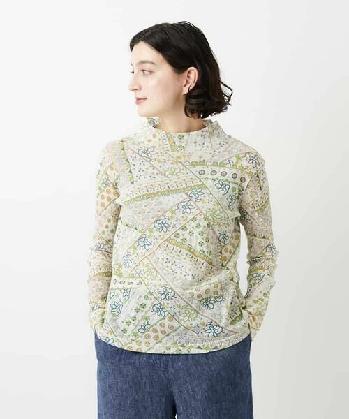 Maison de CINQ / メゾン ドゥ サンク カットソー | エスニック柄プリントハイネックプルオーバー | 詳細3