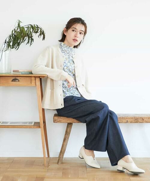 Maison de CINQ / メゾン ドゥ サンク カットソー | フラワーリーフプリントハイネックカットソー | 詳細16