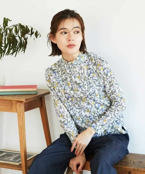 Maison de CINQ / メゾン ドゥ サンク カットソー | フラワーリーフプリントハイネックカットソー | 詳細2