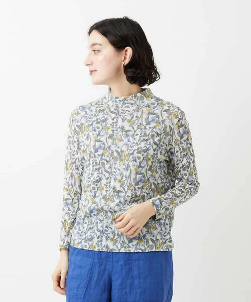 Maison de CINQ / メゾン ドゥ サンク カットソー | フラワーリーフプリントハイネックカットソー | 詳細4