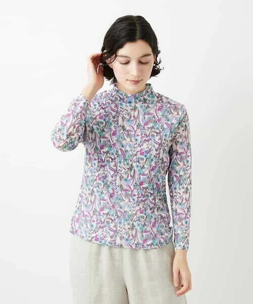 Maison de CINQ / メゾン ドゥ サンク カットソー | フラワーリーフプリントハイネックカットソー | 詳細5