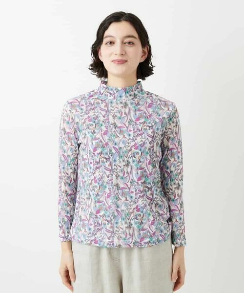 Maison de CINQ / メゾン ドゥ サンク カットソー | フラワーリーフプリントハイネックカットソー | 詳細6