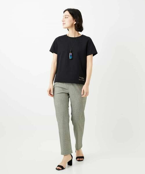 Maison de CINQ / メゾン ドゥ サンク カットソー | コットンロゴ刺繍Tシャツ | 詳細13