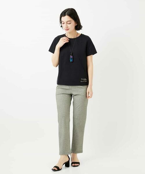 Maison de CINQ / メゾン ドゥ サンク カットソー | コットンロゴ刺繍Tシャツ | 詳細14