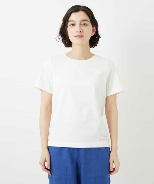 Maison de CINQ / メゾン ドゥ サンク カットソー | コットンロゴ刺繍Tシャツ | 詳細5