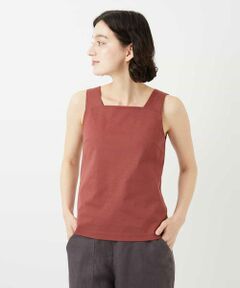 Maison de CINQ / メゾン ドゥ サンク タンクトップ | コットンスクエアネックタンクトップ