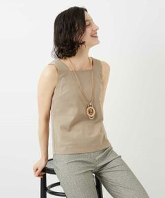 Maison de CINQ / メゾン ドゥ サンク タンクトップ | コットンスクエアネックタンクトップ