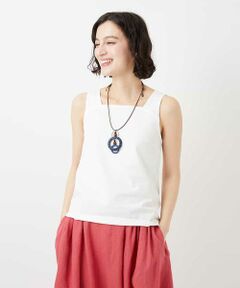 Maison de CINQ / メゾン ドゥ サンク タンクトップ | コットンスクエアネックタンクトップ