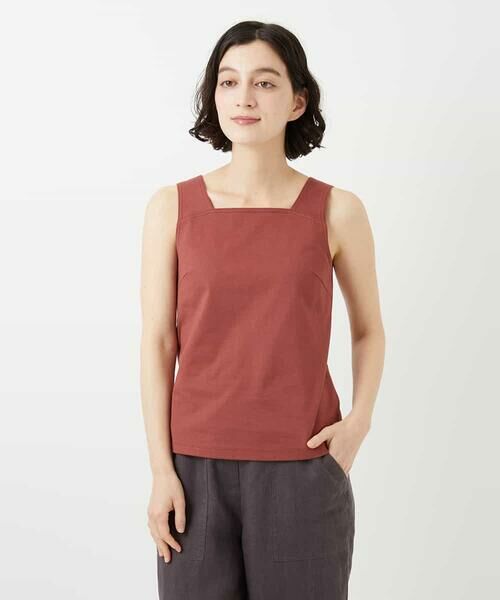 Maison de CINQ / メゾン ドゥ サンク タンクトップ | コットンスクエアネックタンクトップ | 詳細1