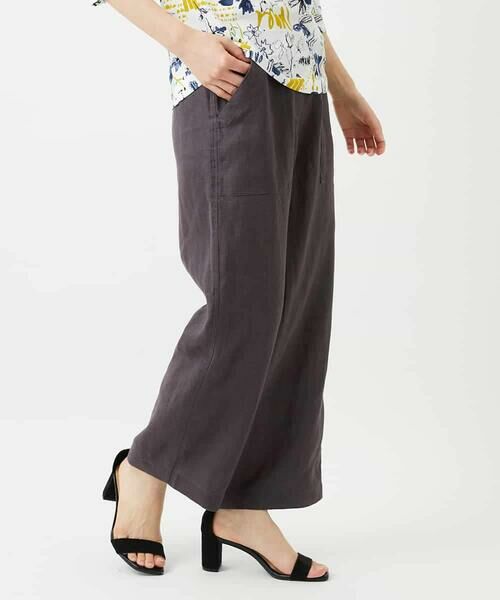 Maison de CINQ / メゾン ドゥ サンク その他パンツ | カラーリネン製品洗いパンツ（ダークグレー）