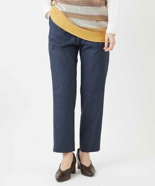 Maison de CINQ / メゾン ドゥ サンク チノ・ワークパンツ | コットンリネンテーパードパンツ（ネイビー）