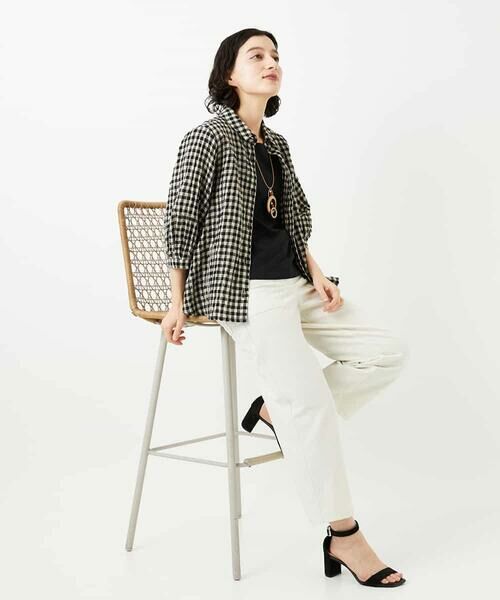 Maison de CINQ / メゾン ドゥ サンク その他パンツ | [日本製]リネンミックスシャンブレーストレッチパンツ | 詳細14