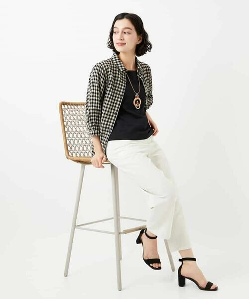 Maison de CINQ / メゾン ドゥ サンク その他パンツ | [日本製]リネンミックスシャンブレーストレッチパンツ | 詳細15