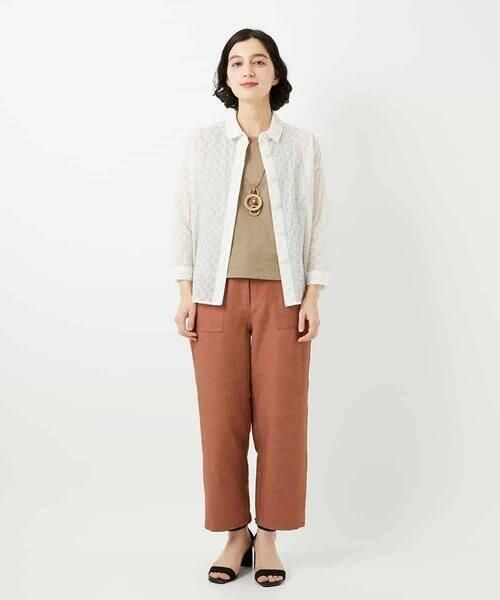 Maison de CINQ / メゾン ドゥ サンク その他パンツ | [日本製]リネンミックスシャンブレーストレッチパンツ | 詳細8