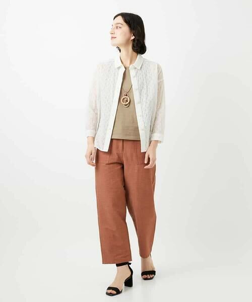 Maison de CINQ / メゾン ドゥ サンク その他パンツ | [日本製]リネンミックスシャンブレーストレッチパンツ | 詳細9