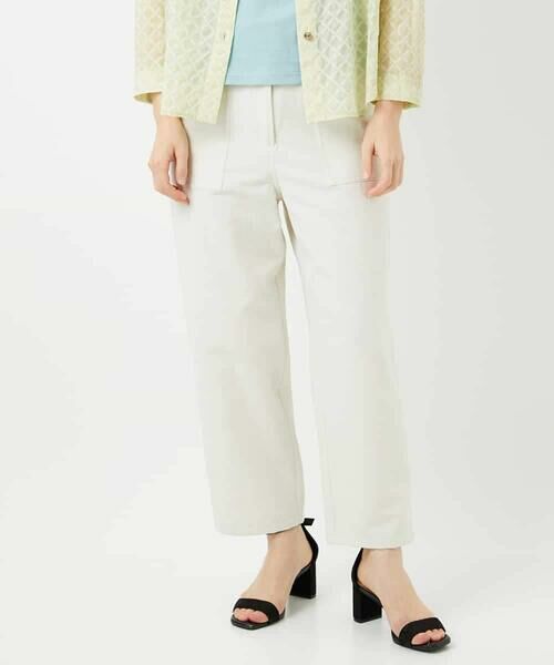 Maison de CINQ / メゾン ドゥ サンク その他パンツ | [日本製]リネンミックスシャンブレーストレッチパンツ（アイボリー）