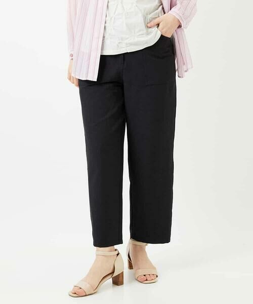 Maison de CINQ / メゾン ドゥ サンク その他パンツ | [日本製]リネンミックスシャンブレーストレッチパンツ（ブラック）