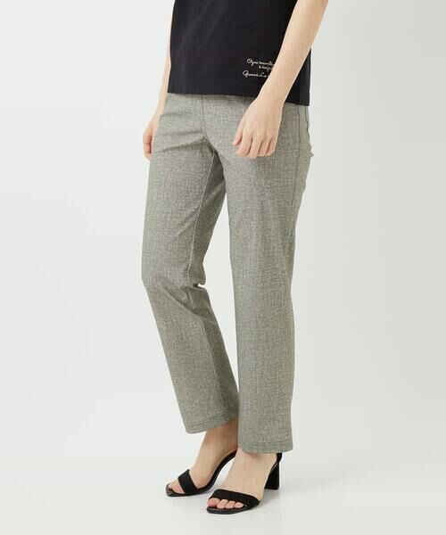 Maison de CINQ / メゾン ドゥ サンク その他パンツ | [3サイズ展開・吸収速乾性・UVカット]デニム調プリントハイテンションストレッチパンツ（カーキ）