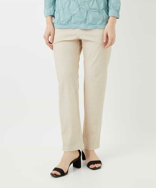 Maison de CINQ / メゾン ドゥ サンク その他パンツ | [3サイズ展開・吸収速乾性・UVカット]デニム調プリントハイテンションストレッチパンツ（ベージュ）