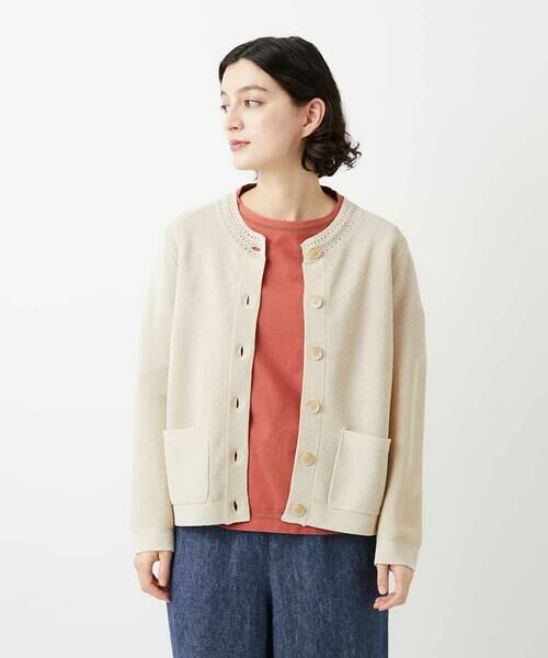Maison de CINQ / メゾン ドゥ サンク カーディガン・ボレロ | ペーパーヤーンニットカーディガン | 詳細10