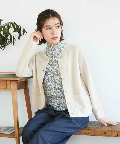 Maison de CINQ / メゾン ドゥ サンク カーディガン・ボレロ | ペーパーヤーンニットカーディガン | 詳細3