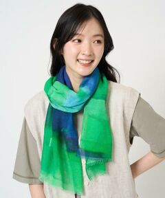 Maison de CINQ / メゾン ドゥ サンク マフラー・ショール・スヌード・ストール | ブルーリーボーダーストール