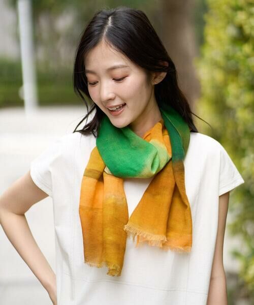 Maison de CINQ / メゾン ドゥ サンク マフラー・ショール・スヌード・ストール | ブルーリーボーダーストール | 詳細1