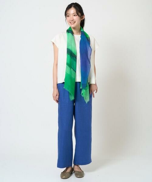 Maison de CINQ / メゾン ドゥ サンク マフラー・ショール・スヌード・ストール | ブルーリーボーダーストール | 詳細10