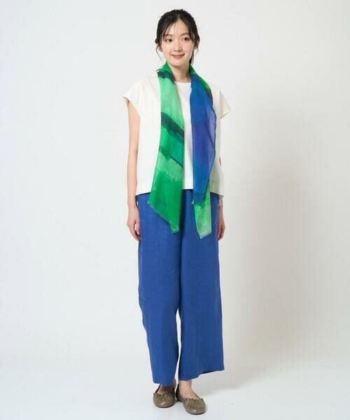 Maison de CINQ / メゾン ドゥ サンク マフラー・ショール・スヌード・ストール | ブルーリーボーダーストール | 詳細11