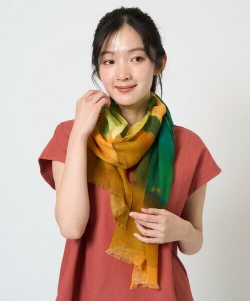 Maison de CINQ / メゾン ドゥ サンク マフラー・ショール・スヌード・ストール | ブルーリーボーダーストール | 詳細2