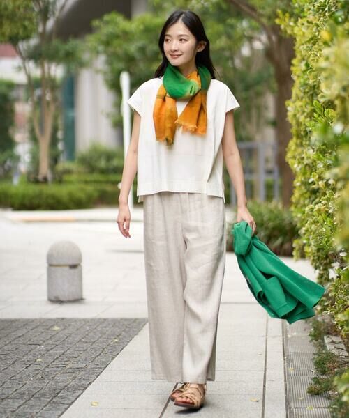 Maison de CINQ / メゾン ドゥ サンク マフラー・ショール・スヌード・ストール | ブルーリーボーダーストール | 詳細4