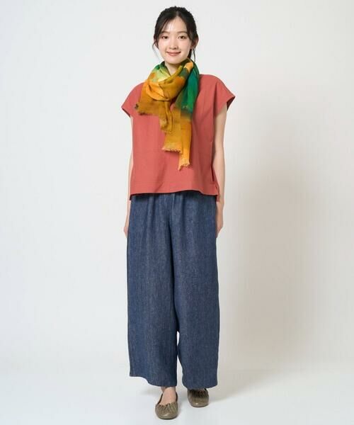 Maison de CINQ / メゾン ドゥ サンク マフラー・ショール・スヌード・ストール | ブルーリーボーダーストール | 詳細6