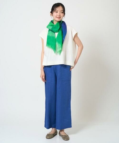 Maison de CINQ / メゾン ドゥ サンク マフラー・ショール・スヌード・ストール | ブルーリーボーダーストール | 詳細8