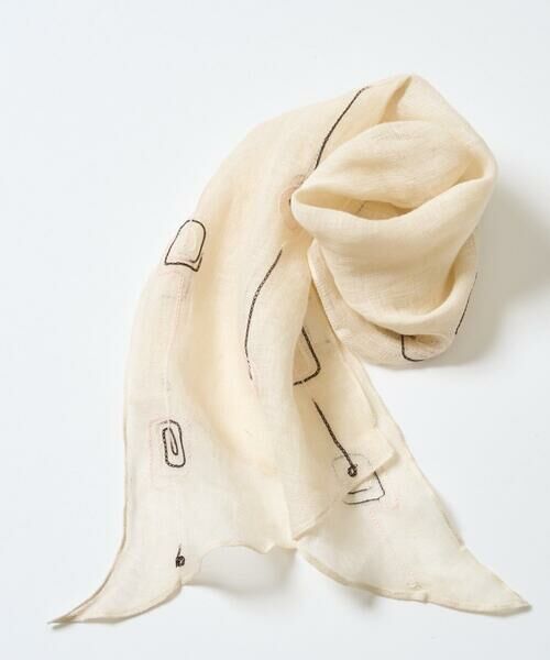 Maison de CINQ / メゾン ドゥ サンク マフラー・ショール・スヌード・ストール | ドットエンブロイダリーストール | 詳細10