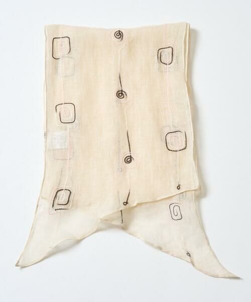 Maison de CINQ / メゾン ドゥ サンク マフラー・ショール・スヌード・ストール | ドットエンブロイダリーストール | 詳細14