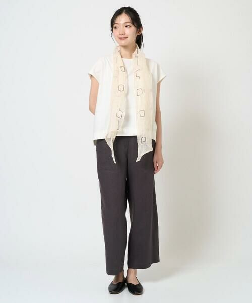 Maison de CINQ / メゾン ドゥ サンク マフラー・ショール・スヌード・ストール | ドットエンブロイダリーストール | 詳細4